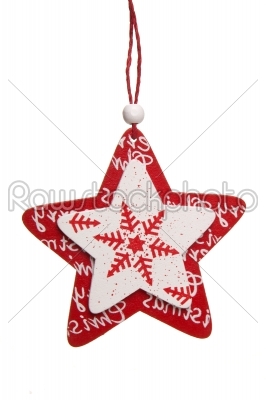 star for christmas red and white