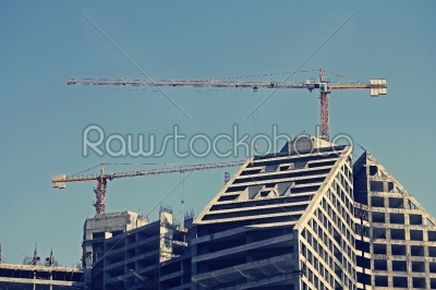 tall buildings under construction