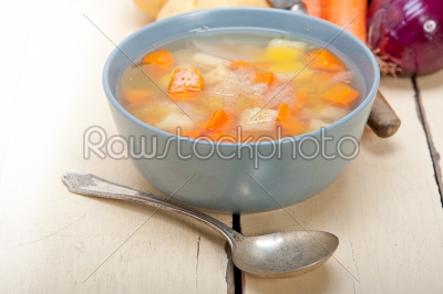 Traditional Italian minestrone soup 
