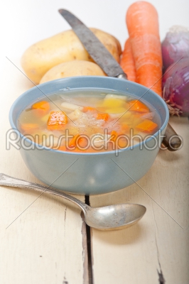 Traditional Italian minestrone soup 
