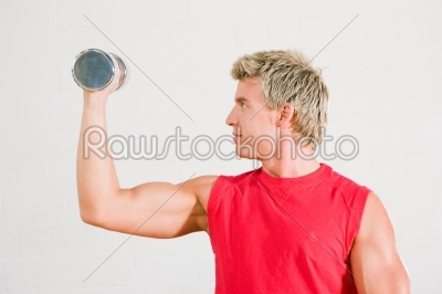 Training with dumbbells 