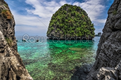 View of Maya Bay, Phi Phi island backside, Thailand