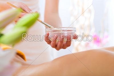 Wellness - woman getting body massage in Spa