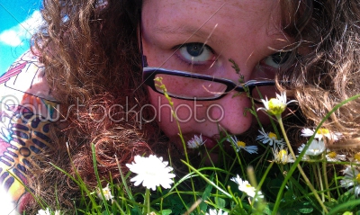 Woman and Daisies