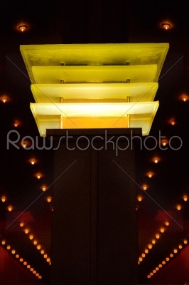 yellow lighted column
