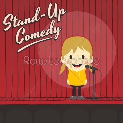 female stand up comedian cartoon _char_acter