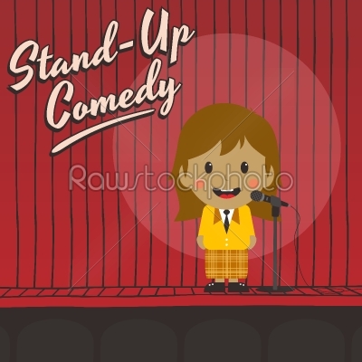 female stand up comedian cartoon _char_acter