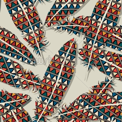 Ikat feather pattern 9
