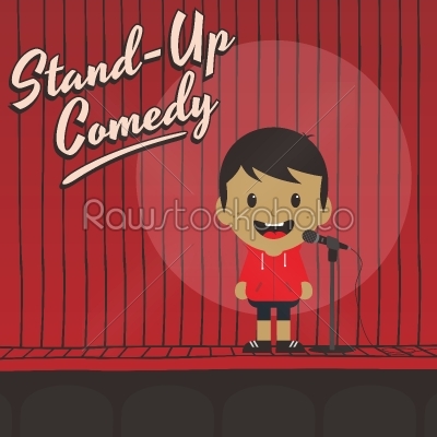male stand up comedian cartoon _char_acter
