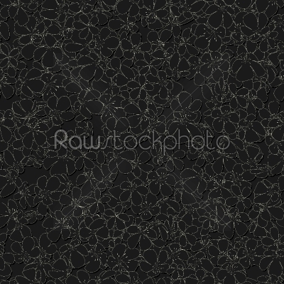 Seamless monochrome pattern with flowers