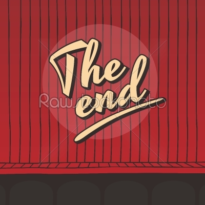 the end live stage red curtain