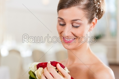 stock photo: bride with bridal bouquet-Raw Stock Photo ID: 41678