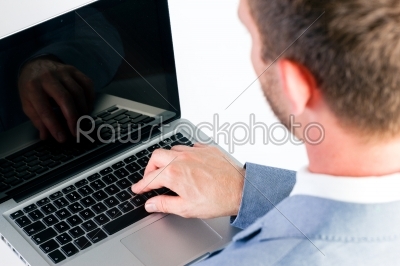 stock photo: businessman using laptop-Raw Stock Photo ID: 38825