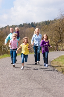 stock photo: family is running outdoors-Raw Stock Photo ID: 44764