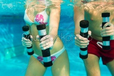 stock photo: fitness  sports and gymnastics under water in swimming pool or spa-Raw Stock Photo ID: 43792