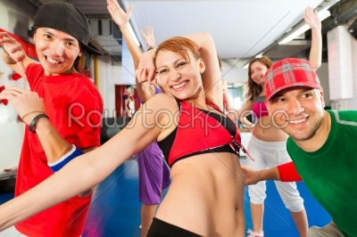stock photo: fitness  zumba dance training in gym-Raw Stock Photo ID: 43392