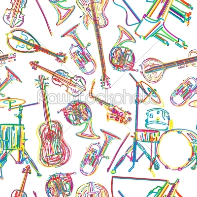 stock vector: musical instruments sketch-Raw Stock Photo ID: 24675