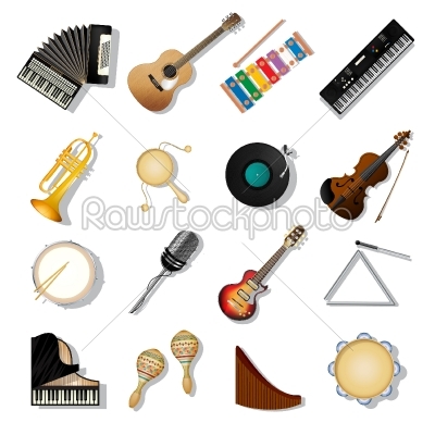 stock vector: musical instuments-Raw Stock Photo ID: 33972