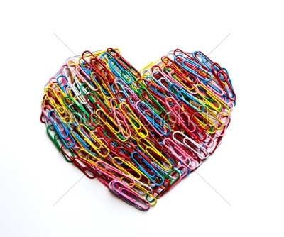 stock photo: paper clips heart-Raw Stock Photo ID: 31842