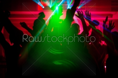 stock photo: people dancing in club with laser-Raw Stock Photo ID: 39693