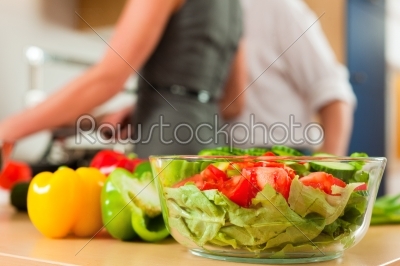 stock photo: preparing the vegetables and salad-Raw Stock Photo ID: 40992