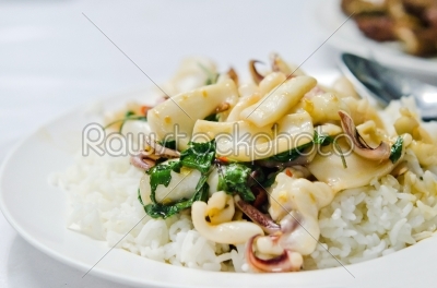 stock photo: seafood and rice-Raw Stock Photo ID: 21105