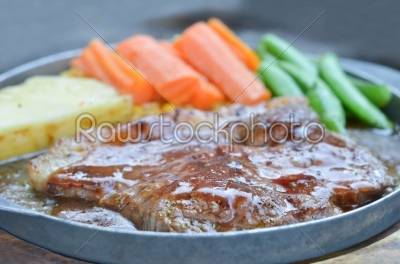 beef steak and vegetable