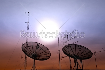 black satelite dishes