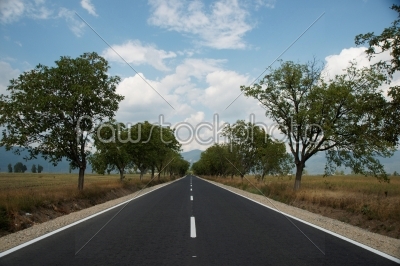 Bulgarian Road with a beautiful sky 