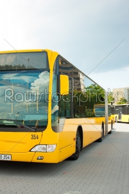 Buss on bus station or terminal
