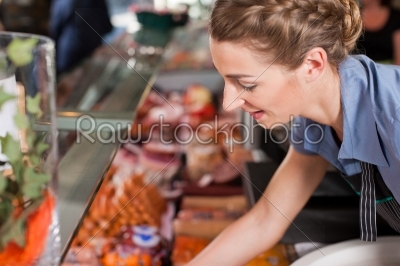 Butcher Selling Food at Butchery