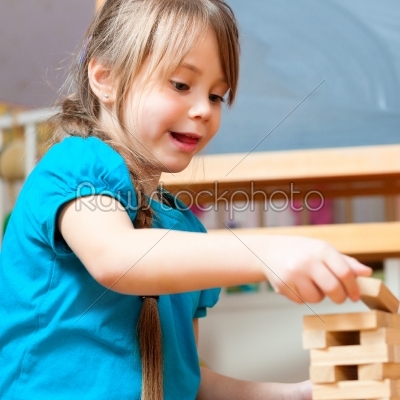 Child playing at home
