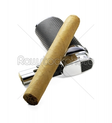 cigar and lighter