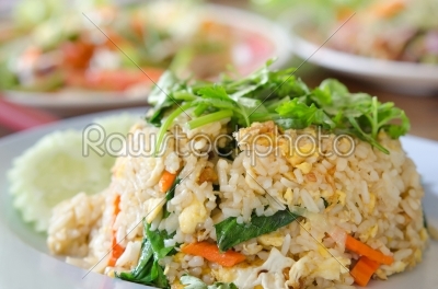 close up fried rice