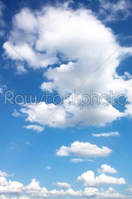 clouds and clear blue sky