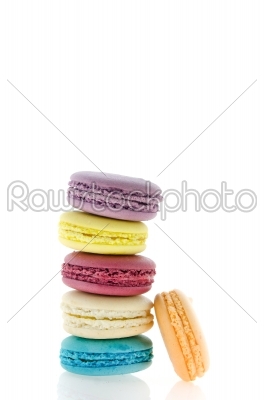 colorful  french macaroons  stack 