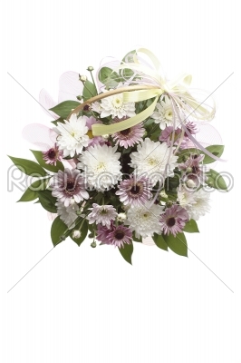 colorful festive bouquet isolated on white
