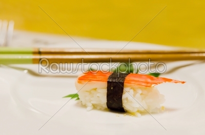 Crab meat sticks sushi