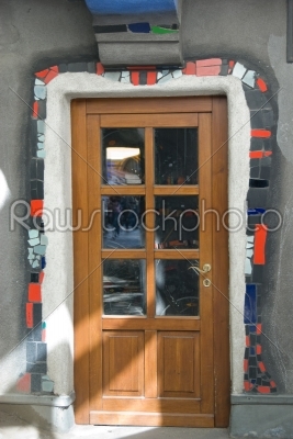 Decorated Door-Hundertwasser Haus - Vienna
