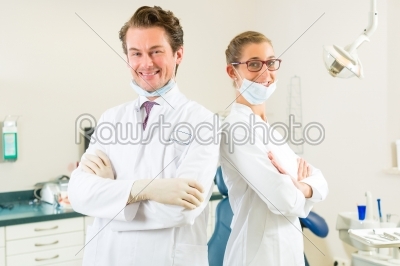 Dentists in their surgery