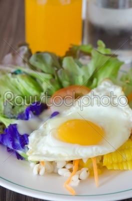 egg and fresh  salad
