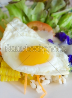 egg and fresh vegetable