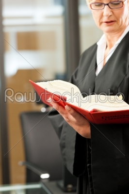 Female lawyer with German civil code