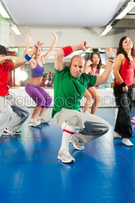 Fitness - Zumba training and workout in gym