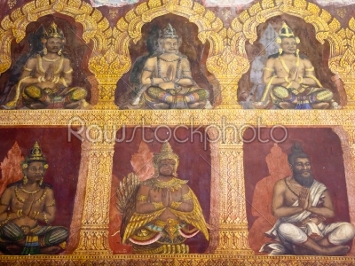 fresco art at Wat Thai