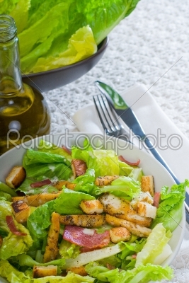 fresh homemade ceasar salad