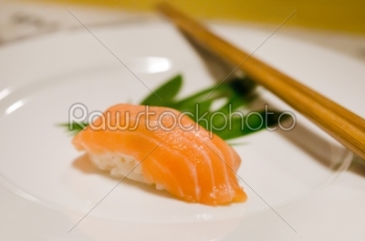 fresh salmon sushi 