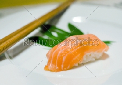 fresh salmon sushi