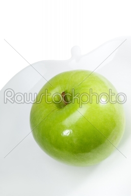 fresh vivid green apple