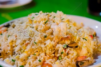 fried rice and  shrimp